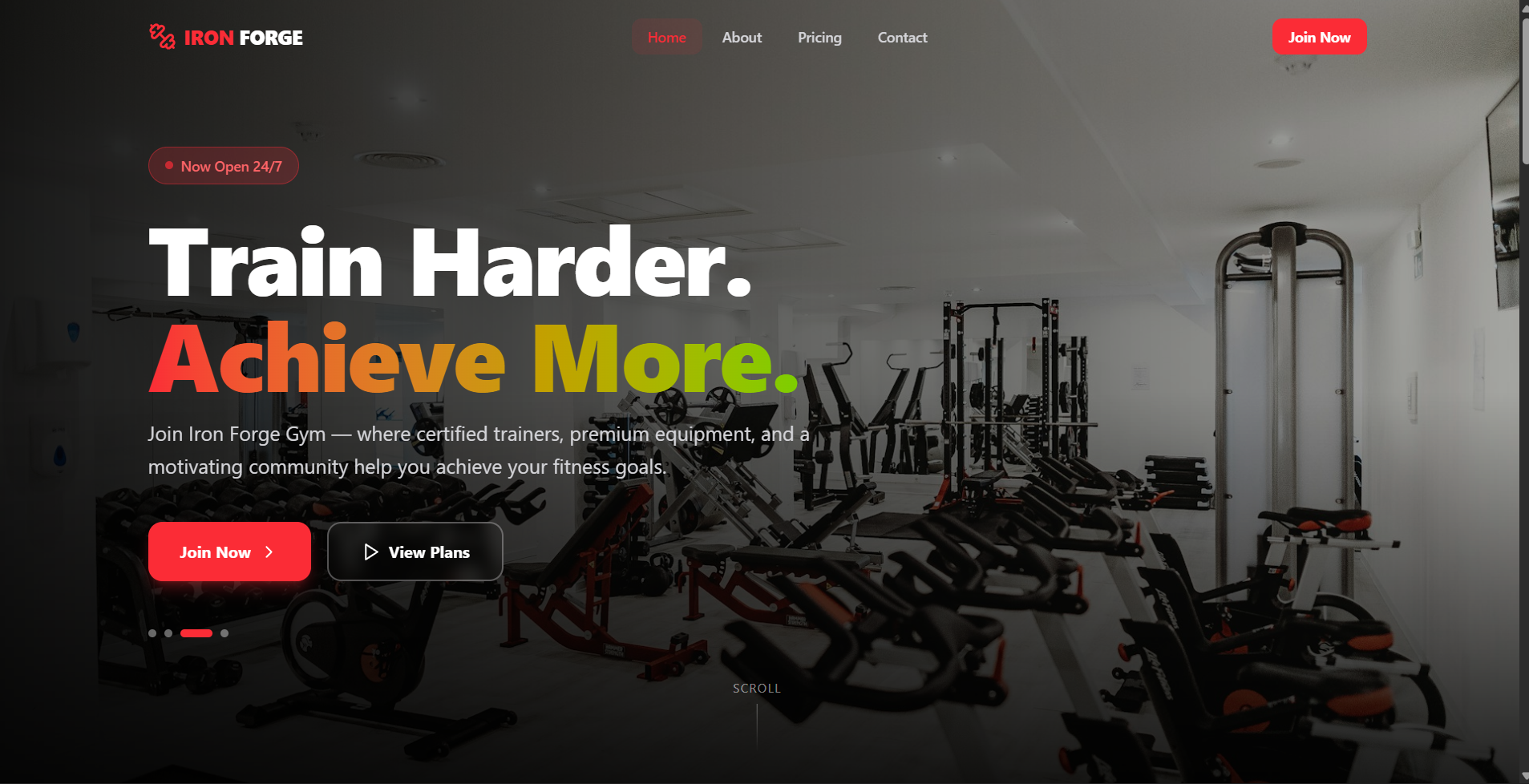 Gym Landing Page